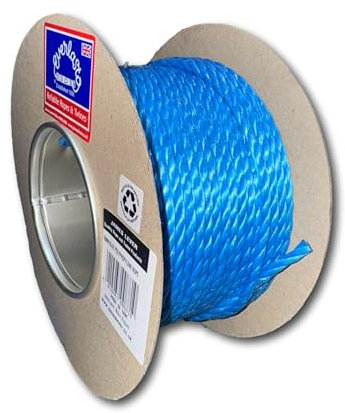 50M TRADE REELS EVERLASTO BLUE POLYPROPYLENE POLY ROPE 6MM 8MM 10MM 12MM 14MM (6MM)