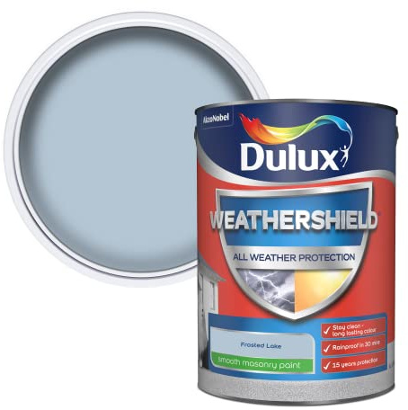 Dulux Weathershield Smooth Masonry Paint - Frosted Lake - 5L