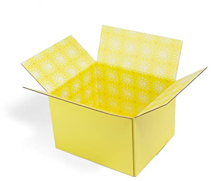 Great Papers! GiftIn Corrugated Shipping Box, Sunshine Design, Care Package, for Gifts, Small Business, Weddings, and Classroom, 2 Pack (2022025)
