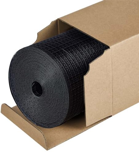 Nueve Deer Black Hardware Cloth 1/2 inch 36'' x 50' 19 Gauge - Coated Wire Mesh Roll, Chicken Wire Fencing, Welded Wire Fence Roll, Chicken Wire Mesh, Garden Fencing, Rabbit Wire