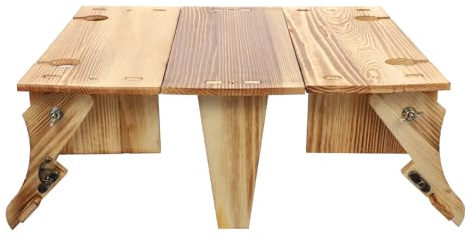 BESPORTBLE Klappbarer Picknickkorb-Tisch Aus Holz Faltbarer Picknicktisch Für Garten Camping Strand Partys Tragbar Stabil Und Vielseitig Nutzbar Erhältlich