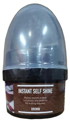 Cherry Blossom Shoe Polish Shines, Nourishes & Protects With Carnauba Wax Available In All Styles Preventing Footwear From Cracking Available In All Traditional Colours (Instant Self Shine Brown 60ml)