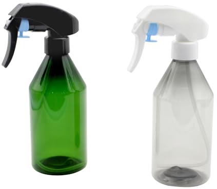 2 Pack 10.5oz 300ml empty spray bottles for plant misting gardening cleaning plastic spray bottle with trigger sprayer hair salon barbershop bathroom kitchen organic cleaning atomizer plant mister
