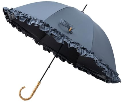 Huamengyuan UMBRELLA Parapluie résistant aux tempêtes, à volant, parapluie de princesse, parapluie de mariée, poignée incurvée, coupe-vent pour mariée et femme, extérieur, performance de mariage