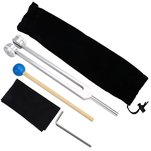 Kueohse stämgaffel med silikonhammarväska för läkning, musikinstrument, ljudterapi 68,05 Hz