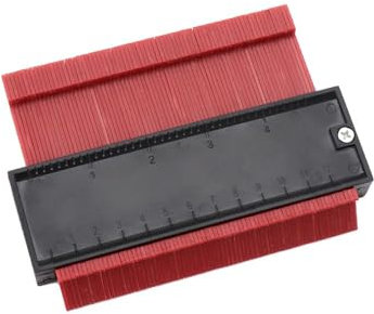 Calibro di profilazione, calibro di contorno irregolare, righello dell'arco, calibro di contorno, campionatore a forma di arco all'ingrosso, rosso 120mm - imballaggio del sacchetto di plastica non