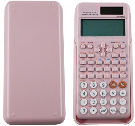 Wissenschaftlicher Taschenrechner, kompatibel mit FC-991ES Plus – 2. Auflage Wissenschaftlicher Taschenrechner mit 417 Funktionen für Schulbedarf, Schüler, Lehrer, Büro, Zuhause, Rosa