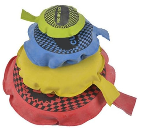 Self Inflating Whoopee Cushion 4 Pieces(16+20cm) Funny Jokes Fart Noise Maker Tricky Novelty Prank Item Fart Noise Jokes Supply Gift For Birthday Christmas Stocking (Random Color)