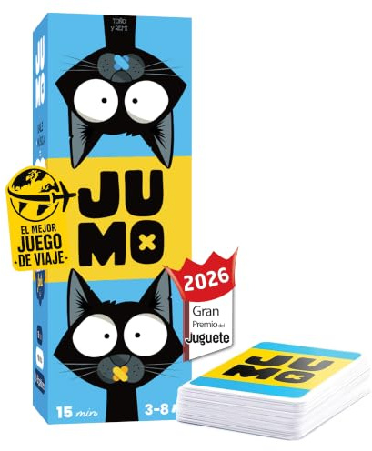 JUMO - Juegos de Mesa para Familia y Amigos - ¡Conecta con los Demás y Decid lo Mismo! - Juego de Cartas Divertido y Rápido - Juego de Viaje Ideal para Verano