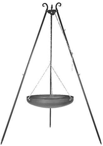 Brasero avec trépied Nortpol Farmcook suspendu 70 cm avec trépied Viking de 185 cm de hauteur