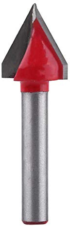 BE-TOOL Fraise à rainurer en V 16mm×60° Pointe en carbure 2 cannelures Type V Fraise à rainurer CNC Gravure 3D Défonceuse pour fabrication du bois avec tige de 6mm Outil de coupe