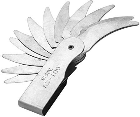 Radius Gauge Portable Stainless Steel Radius Fillet Gauge External Internal Concave Convex Measuring Tool with Clear Marking