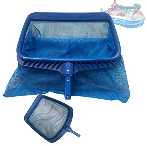 SRHIMEOS Red para Piscina, Recogehojas para Piscinas, Pool Net Leaf Skimmer Deep-Bag Red para estanques Recoge Hojas Encaja en la mayoría de Barra telescópica