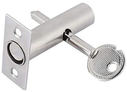 1 Set Concealed Fire Door Manager Serrure à mortaise pour puits de tube Accès d'évacuation Serrure en acier inoxydable avec clé et vis Bureau Domicile