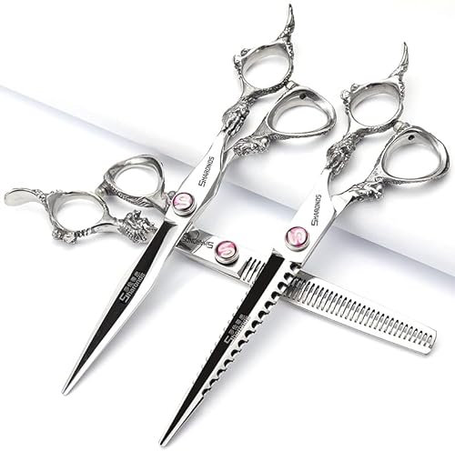 7/8/9 Pollice Professionali Parrucchieri Tagliano Capelli High End Taglio di Capelli Della Famiglia Forbici Giappone Importato 440 C Acciaio Inox Forbici (7 Pollice 3 Pezzi Set)