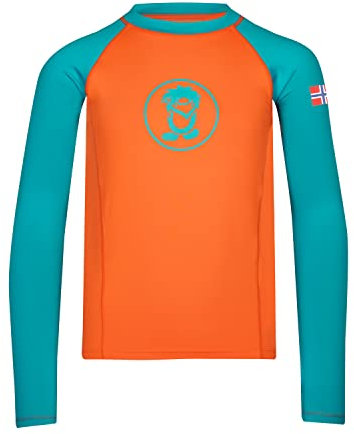 Trollkids Kids Kvalvika Shirt 152, Bright orange