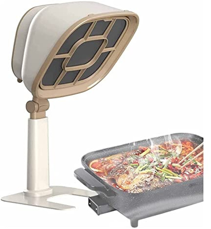 3200 RPM Portable Cooker Hood,Desktop Range Hood, Height Angle Adjustment, Washable, for Home, Kitchen, Hot Pot, Gift for Friend (Color : White)