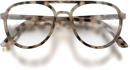 LONDON MOLE® Pilot Lunettes de lecture fines et légères | Cadre classique de type pilote | Des lecteurs raffinés et intemporels | Unisex | Charnières à ressort