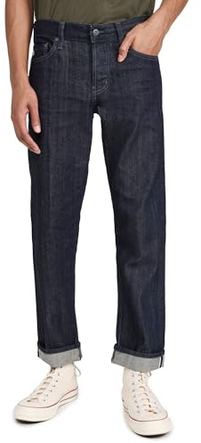 AG Adriano Goldschmied Men's Kace Modern Straight Selvedge Jeans 30, 1 Year Post, 36
