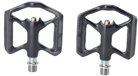 Rennradpedale, Ultraleichte, rutschfeste Fahrradpedale aus Kohlefaser mit 3 Abgedichteten Lagern und Universeller Gewindeschnittstelle. Mountainbike-Pedal für