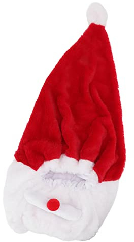 Generic Simpatica Copertura per Casco Natalizia Leggera, Cappello Natalizio per Casco in Peluche, Previene Sporco e Rocce con Cappello Natalizio in Peluche per Moto