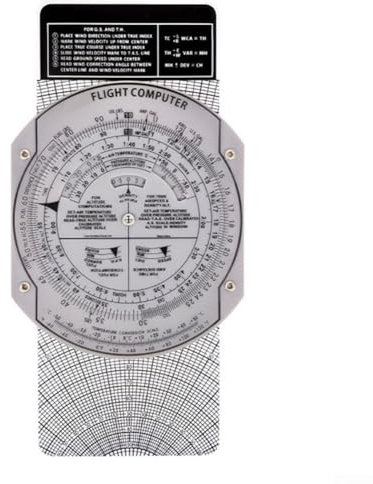 Ordinateur de vol E6B, ordinateur de vol, manuel E6B Aviation Flight Computer Circular Slide Rule avec échelle vectorielle règle pour la pratique et la formation des pilotes (E6B)