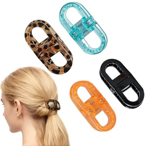 Celblisora Confezione da 4 fermagli magnetici per capelli, a forte tenuta, antiscivolo, design 2 in 1, delicati su tutti i tipi di capelli, tenuta forte