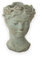 Exner VALO, Vaso per piante a forma di testa di donna, in ceramica, stile classico, colore: grigio