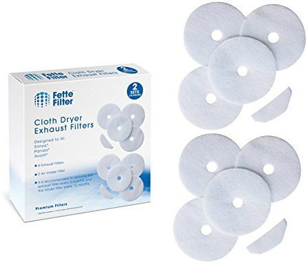 Filtros Fette para secadora, compatibles con secadores Sonya, Panda, Avant, Magic Chef, paquete múltiple, 8 filtros de escape y 2 filtros de admisión de aire