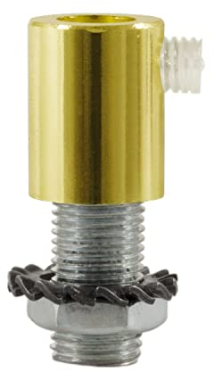 Serre-câble cylindrique en métal avec tige, écrou et rondelle - Laiton