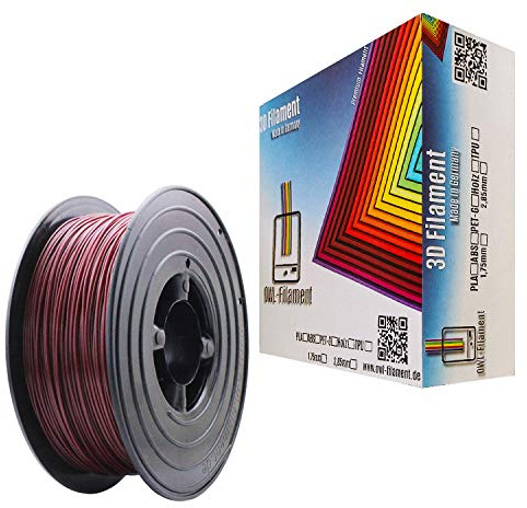 OWL-Filament 3D-Drucker PLA 1,75mm 1kg Spule Rolle (Bordeaux)