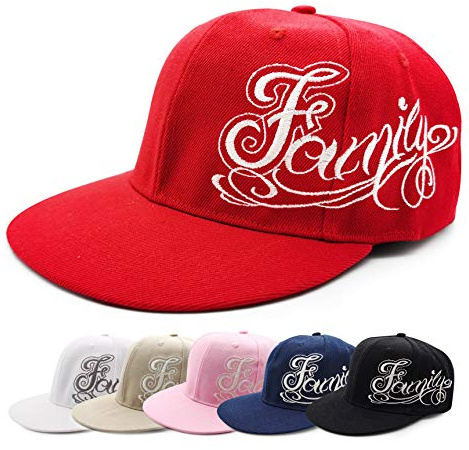 Gorra de Béisbol Unisex Hip Hop Snapback, Sombrero del Baloncesto Adjustable, Sombrero Plano de Dance Hip Hop, Talla única (Rojo)