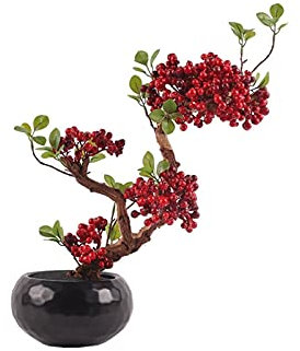 XXXXW Handmade New Chinese Zen Simulation Flower Simulation Tree Bonsai Outdoor Garden Home Decoration Fake Potted Plant Creative Simulation Tree Fake Plant (Color : B)