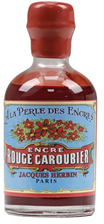 Jacques Herbin 11922T - Tintero ''Especial 350 años'' 100 ml para estilográficas y rollerball - Rojo algarrobo