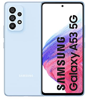 Samsung Galaxy A53 5G (128 GB) Azul - Teléfono Móvil con Pantalla de 6,5'', Smartphone Android de 6 GB de RAM, Memoria Interna Ampliable, Batería de 5000 mAh y Carga Super Rápida (Versión ES)