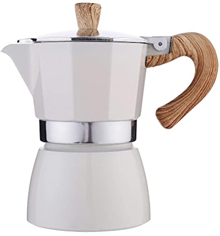Mnsun Cafetera de 150 ml, apta para inducción, cafetera moka de aluminio, cafetera de espresso, cafetera de espresso, jarra de moka para cafetera de filtro