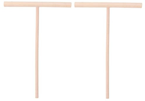 2 pcs Crepes Maker Tool Crepe Maker Crepe Turner Crepe Making Tool Spreaders Stick Crepe Utensils Dough Distributor t Shape Wood Tools Wood Crepe Barbecue Wooden Bamboo