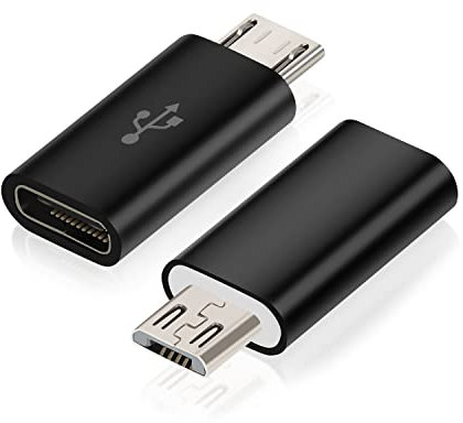QITEK USB C to Micro USB Adapter - Micro (Male) to Type C (Female) Support Data Sync and charger, Micro USB Adaptor Compatible with Power Bank...