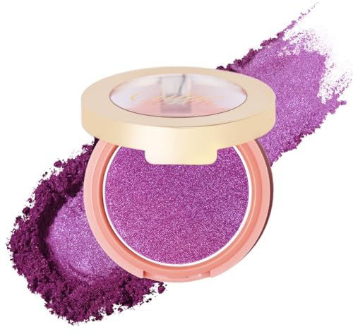 Oulac Purple Schimmer Blush Make up, Lang Anhaltender Wangen Makeup Rouge Puder, Wasser und Schweißfest, Vegane Cream Blush und Tierversuchsfrei, F13 Carnival