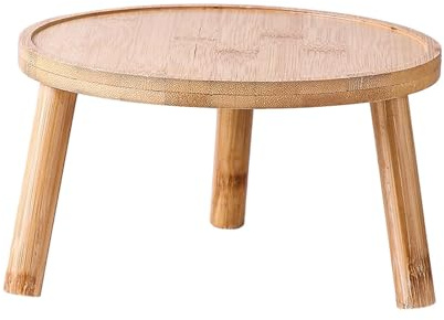 PETSOLA Mini Sgabello in Legno, Supporto per Piante, Sgabello per Piante, Piccolo Portavaso, Sgabello per Vasi Da Fiori per Scrivania, Interni, Esterni, , Colore del legno