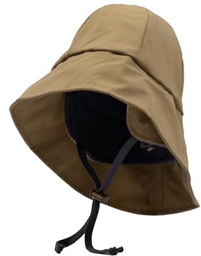 Mikk-line Cappello impermeabile da pioggia per bambini, con protezione UV e sottogola | cappello antivento e impermeabile per ragazzi e ragazze | cappello viola outdoor per autunno e inverno, Kelp, 49