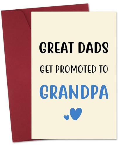 JoyrnalK New Grandpa Card - Pregnancy Announcement Cards For Grandpas Promoted To Grandpa Baby Reveal Card First Grandpas Father'S Day Cards For Granddad