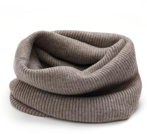 YWTAENOH Cashmere Scarves for Mens and Women Neck Warmer Knit Circle Loop Scarves Thick Infinity Neck Gaiter