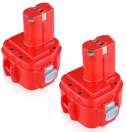 2 Stück 1220 Akku für Makita 12V 4800mAh NI-MH Ersatz Werkzeugakku für Makita 1233 1222 1220 1234 1235 1235B 1235F PA12 192696-2 192698-8 192698-A 193138-9 193157-5