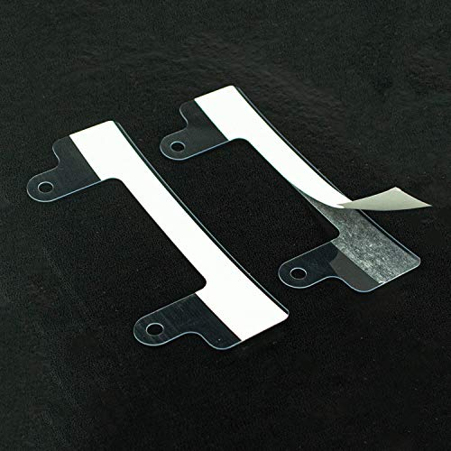 LEO’s - 20 Stück Abheftvorrichtung 120D selbstklebend mit 2 Abheftlaschen und extra langen Nasen in Transparent - Abheftstreifen zum Kleben - Selbstklebende Heftstreifen für Schnellhefter