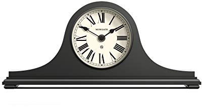 NEWGATE® Time Machine mantel clock | Classic napoleon’s hat design | Dark grey | Roman numerals | Traditional style for desk, table top, shelf or bedside