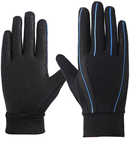 XGOPTS Sun UV Protection Gloves, Summer Breathable Thin Lightweight Touchscreen Gloves, Anti-slip Full Finger Mitt Gloves, Cycling Running Driving Hiking Gloves for Men and Women
