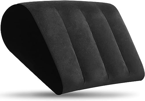 Prosixtoy Cuscino a Cuneo Portatile Cuscino Gonfiabile - Cuscini per le Gambe Cuscino a Cuneo per Dormire, Elevazione delle Gambe, Cuscino per Letto, Viaggi, Campeggio, Deflazione Rapida (Nero)