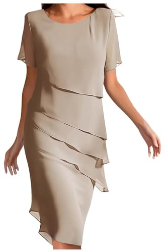 YOGALULU Trajes Madre Comunion Vestidos De Fiesta Verano Vestidos Casuales Estilo Princesa Tipos De Vestido Casual Vestidos De Verano Vestidos Anchos Casuales Trajes De Chaqueta Mujer para Boda Civil