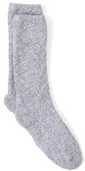 Barefoot Dreams® CozyChic® Heathered Socks, Oyster-White, Small/Medium